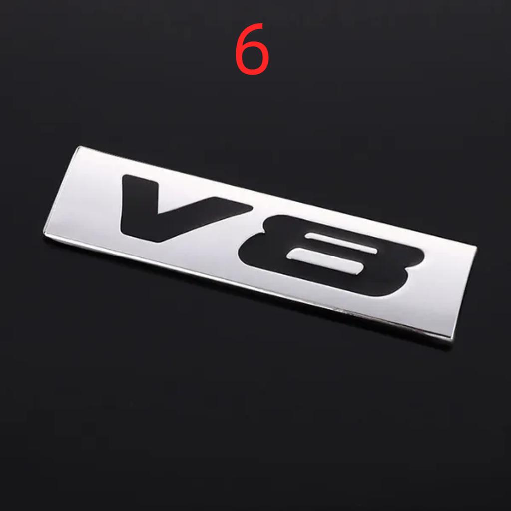 Logo V6 V8 Autocolant pentru mașină Emblema din spate