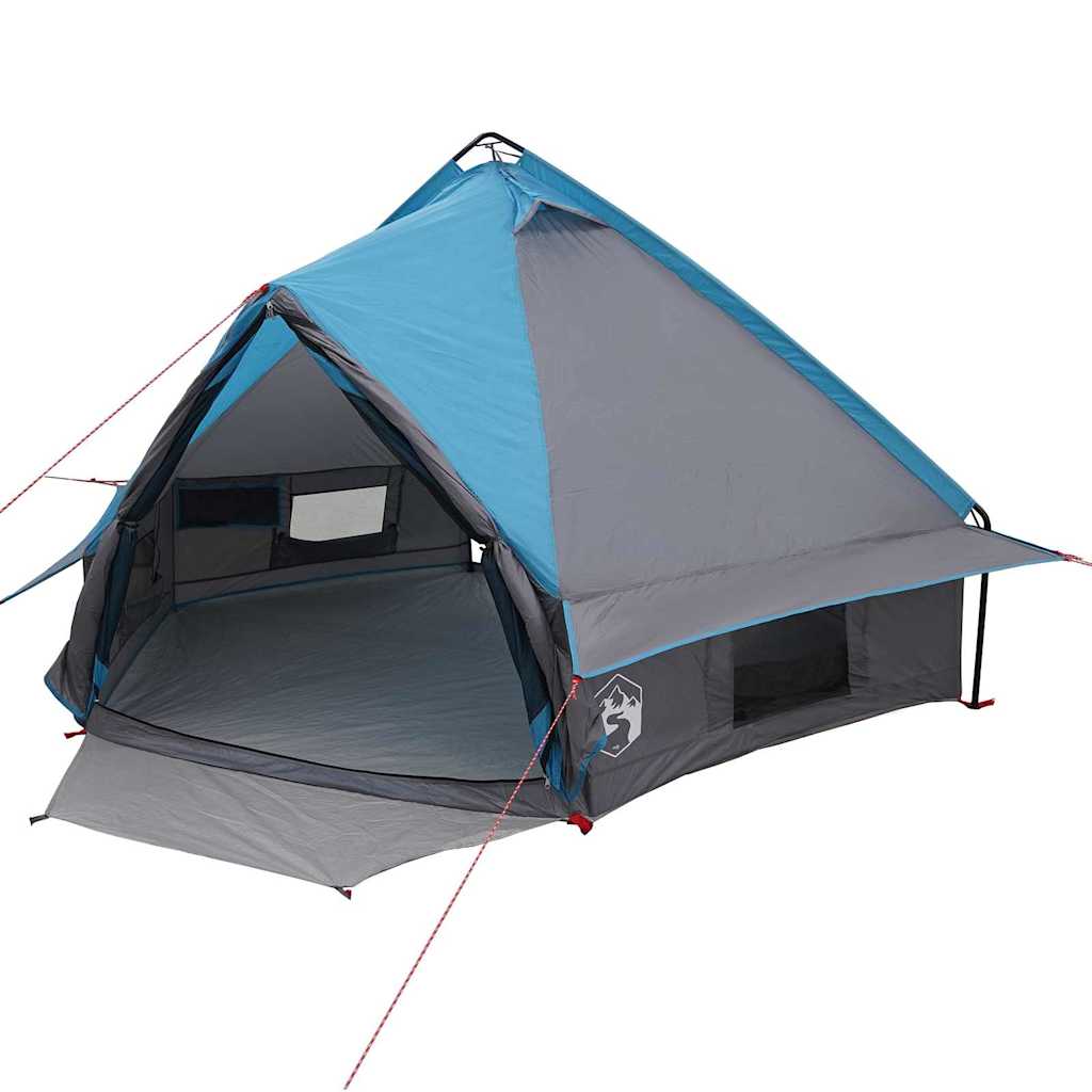 Teepee Tent for 4 Persons Blue and Gray 388 x 320 x 169 cm