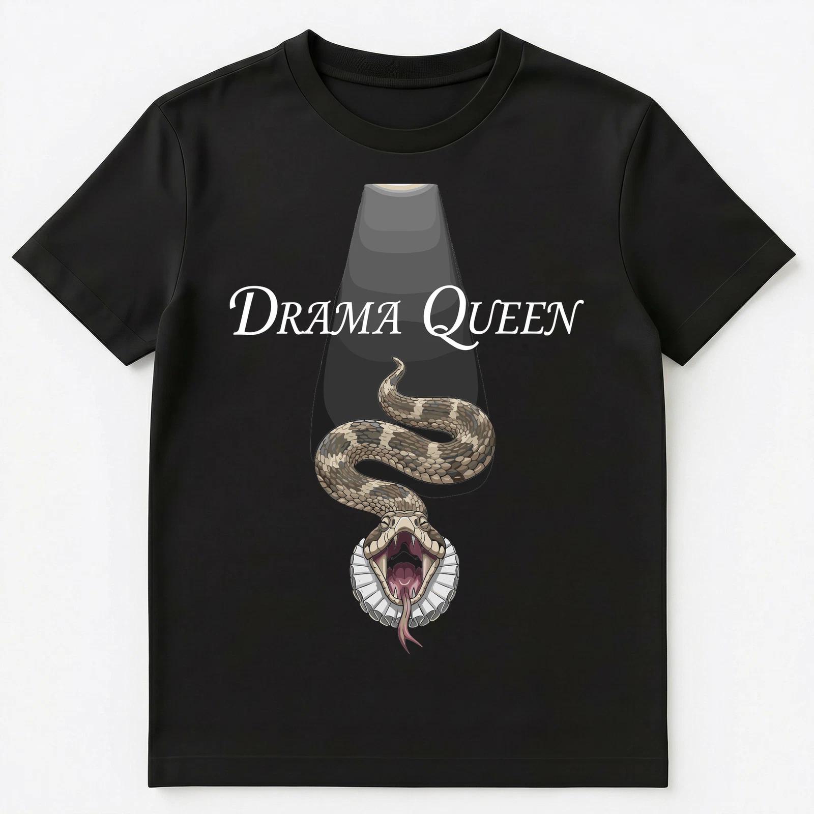 Drama Queen Snake Theatrical Serpent Humor Unisex T-Shirt M