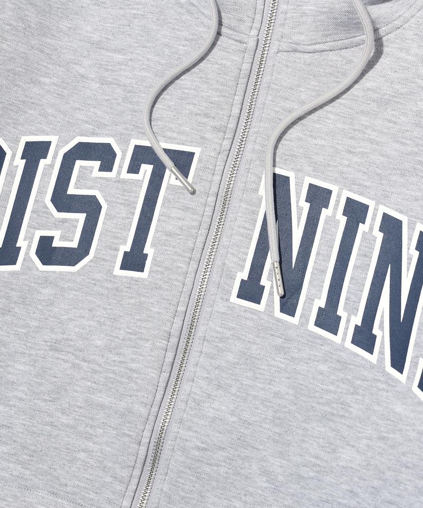 Distn9Ne Arch Logo Neoprene Zip-Up Hoodie Lq1Ju015_Melange Grey