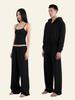 Deoineoseu Wide Leg Sweatpants (Black)