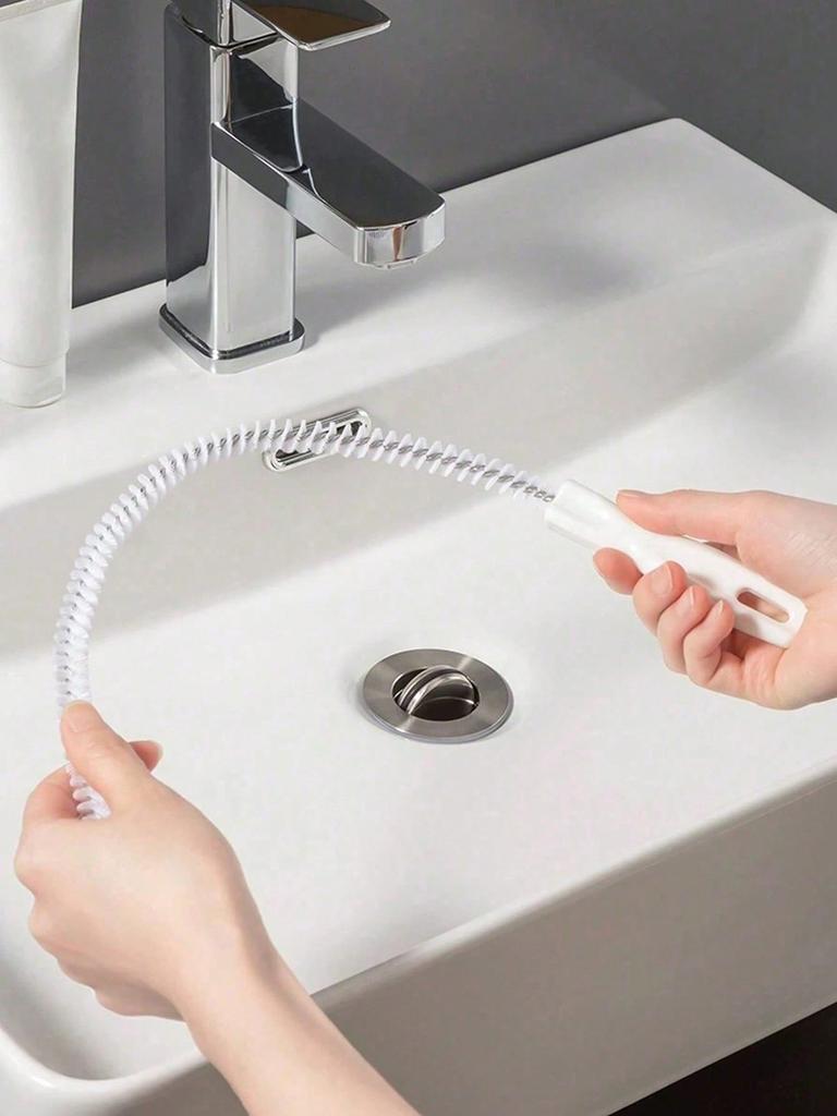 Drain Cleaning Tool Includes Flexible Drain Remover And Brush, Hair Clog Remover For Sink, Shower, And Bathtub, Effectively Captures Hair