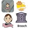European And American Cartoon Kingsberg Dissent Judge Ruth Bader Ginsburg Brooch Pin