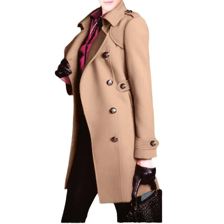 2024 autumn and winter new European station independent station order surge thickened woolen women's coat quality coat