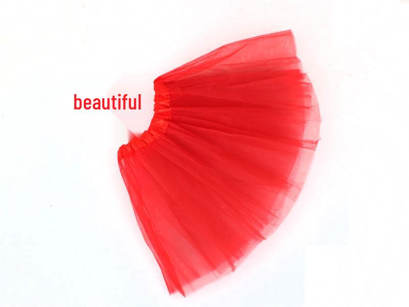 Новый шифоновый цветок, наряд для детской фотосессии: Набор юбка-пачка и повязка на голову красный