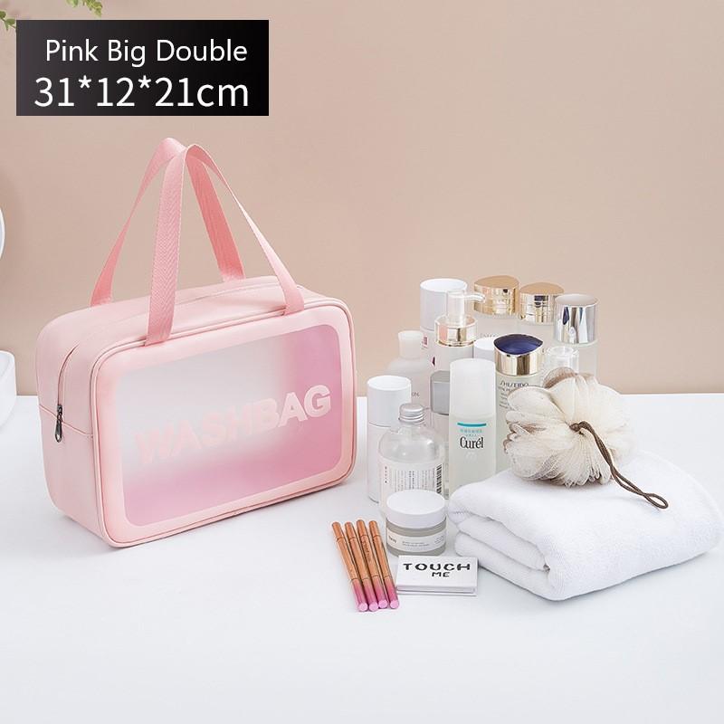 PU Women Travel Storage Bag Cosmetic Bag Makeup Bag Travel Organizer Bags Waterproof Washbag Transparent Cosmetic Cases