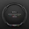 Carbon Fiber & Alcantara Leather Steering Wheel Cover for Alfa Romeo Stelvio, Stanway, Giulia, Juliet