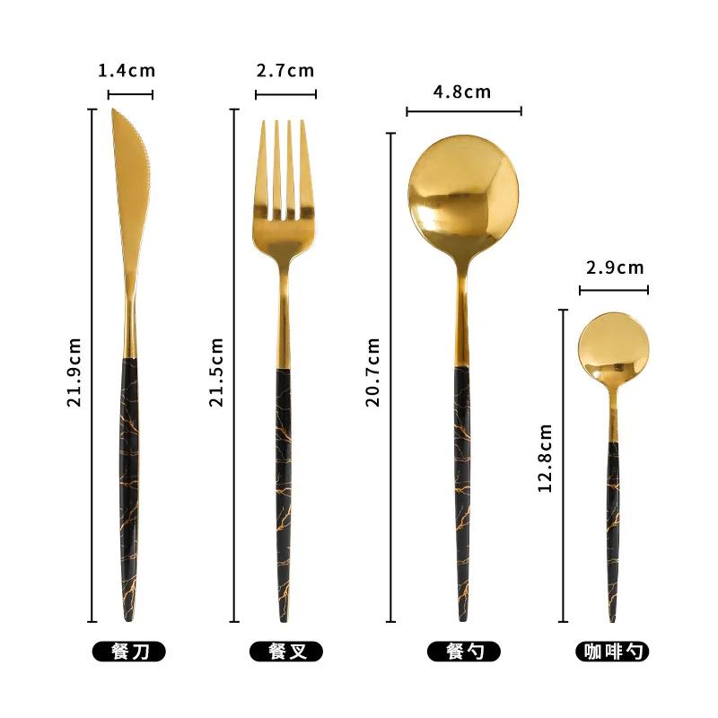 Punti Pois Creativi Nuovo Acciaio Inossidabile Stoviglie Occidentali Portoghesi Regalo Forchetta e Cucchiaio all'Ingrosso Coltello per Pasto Principale Hotel Posate