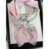 68Cm Cashew Flower Rose Pattern Silk Scarf Women'S Simulated Silk Fresh And Elegant Versatile Fashion Decorative Square Scarf