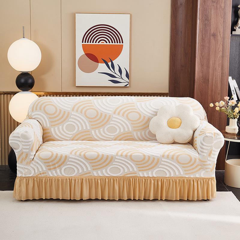 Thickened Skirt Sofa Cover Three-color Three-dimensional Jacquard Sofa Cover Four-season Universal Sofa Cover