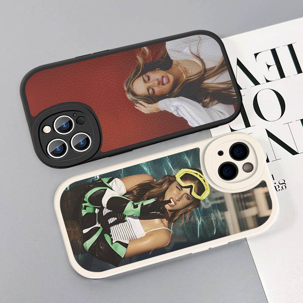 Canadian Female T-Tate Singer M-McRae Leather Phone Case For IPhone 16 16e 15 14 13 12 11 Pro Max Plus Mini Cover