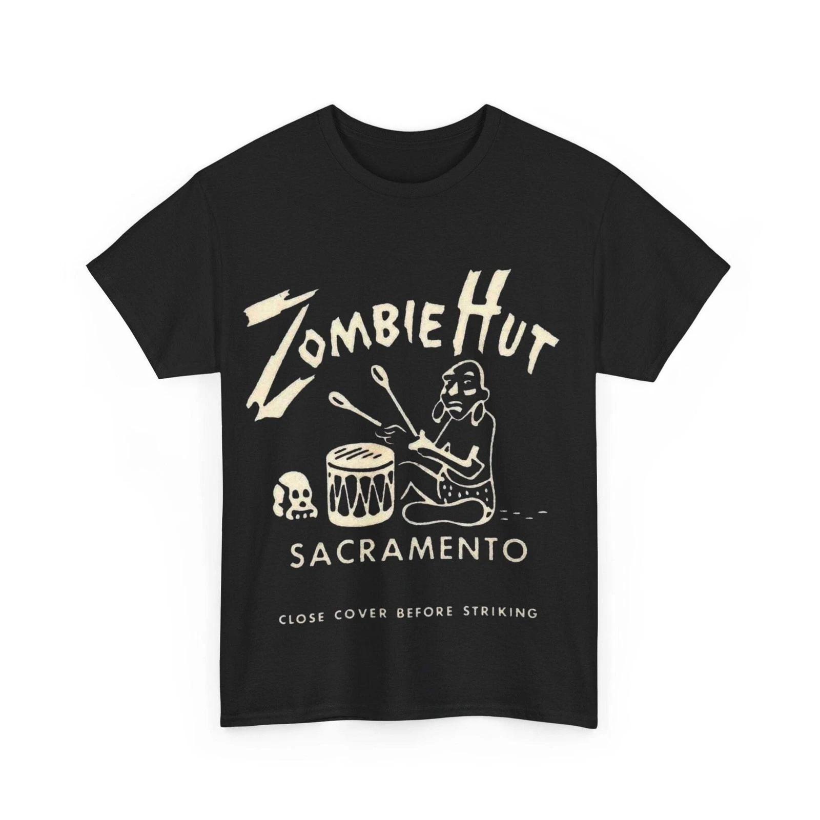 

Zombie Hut Voodoo T-shirt Retro 60s Tiki Bar Tee Jungle Drums Hawaiian Bar Hawai S
