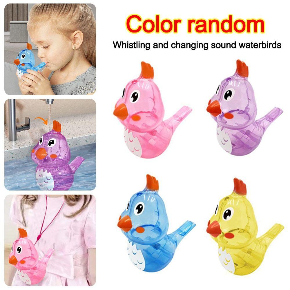 New with Lanyard Water Bird Whistle Add Water Multicolor Warble Whistle Bathtime Musical Toy Musical Instrument
