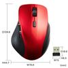 SANWA SUPPLY Silent Wireless Mouse (with Side Wheel, 5 Buttons, Red) MA-WBS524R
