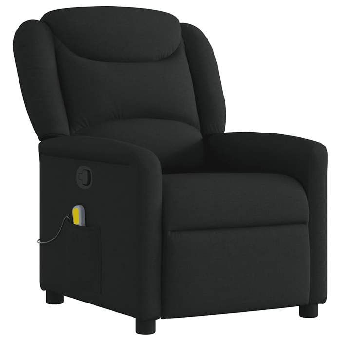 VidaXL Fauteuil de massage inclinable Noir Tissu, fauteuil de massage, fauteuil, fauteuil canapé, fauteuil de bureau de 4015608