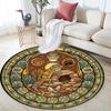 Desert Gecko Glass Round Area Rug Under Office Chairs Bedroom Living Room Home Decor