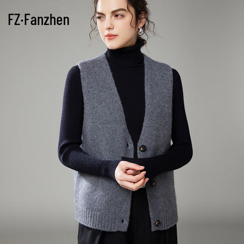 

Женский кашемировый вязаный жилет с V-образным вырезом Fanzhen Free