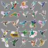 50 Hummingbird Cartoon Stickers - Colorful & Waterproof for Tablets, Thermoses, Notebooks