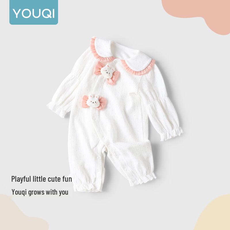 Baby Girl's Long-Sleeve Bow Romper