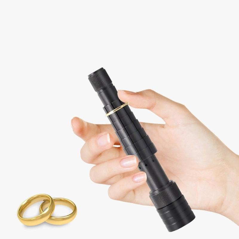 Ring Enlarger Stick with Rubber Hammer Ring Mandrel Sizer Expander Finger Wedding Band Sizer Tool for Jewelry Making