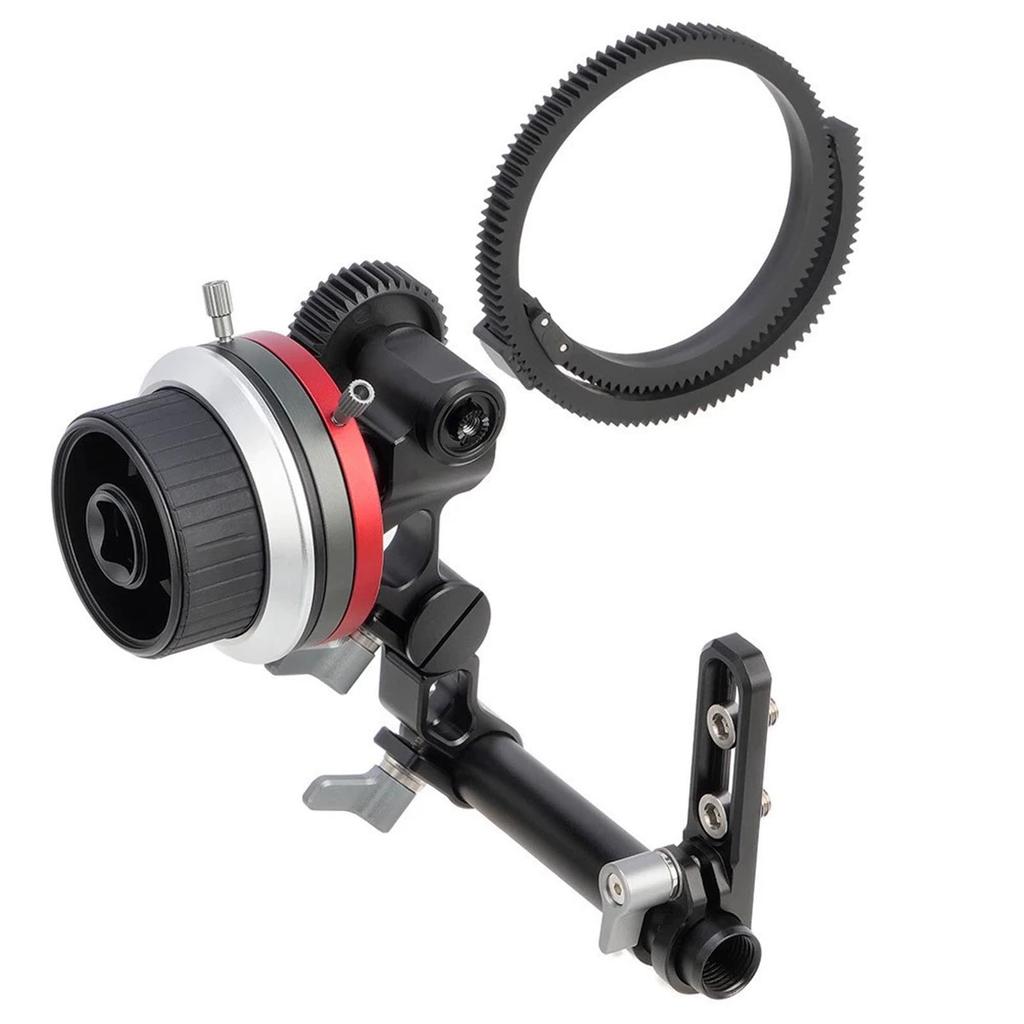 Wireless Follow Focus with A B Stops 15mm Rod Clamp for DSLR Mirrorless Cameras Fits Up To 114mm Diameter Lenses