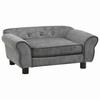 vidaXL Dog Sofa, Dark Gray, 72 X 45 X 30 Cm, Plush