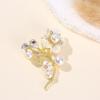 Versatile Crystal Flower Brooch Adjustable Fastener Stylish Corsage Pin Accessory For Formal Wear Casual Outfits