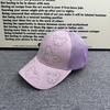 Light luxury gypsy star flash diamond baseball cap summer mesh breathable anti-ultraviolet face small versatile cap