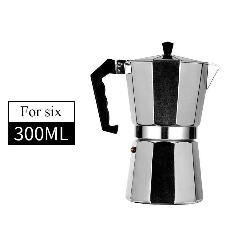 Neue Aluminium Moka Kanne Haushalt 50ml-600ml Latte Herd Klassische Kaffeemaschine Espresso Perkolator Kaffee Extraktionstopf