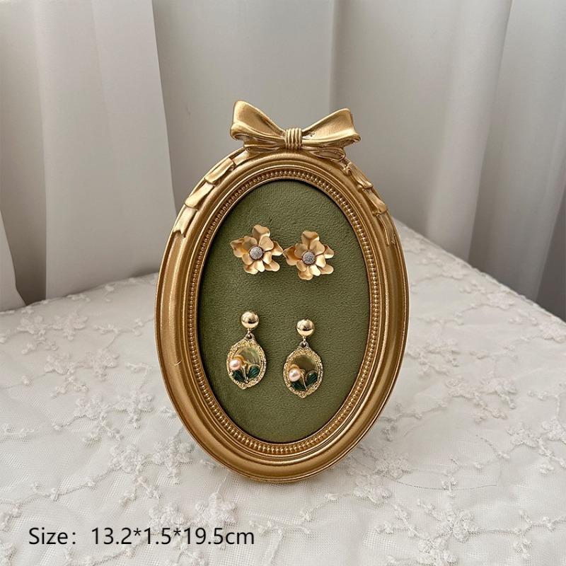 Exquisite Jewelry Showcase Rack Jeweler Earrings Displays Stand Necklace Trinket Storage Shelf Live Pictures Display Props
