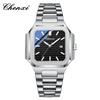 New Man Watches Luxury Fashion Square Men's Quartz Watch Calendar Luminous Waterproof Stainless Steel High Quality Clock
