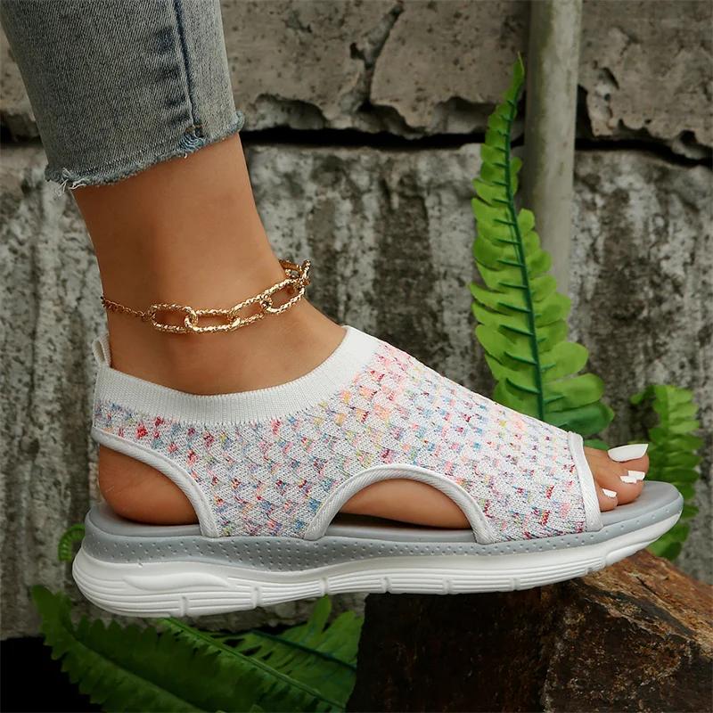 Fashion 2024 Beach Sandal for Men Casual Round Toe Solid Color Plus Size Sports Slippers Outdoor Lightweight Shoes Sandalias