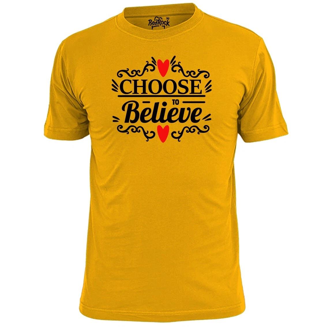 

Mens Choose To Believe T shirt Bible Scripture Religion Jesus M