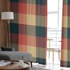 Karierte rote Textur, moderne bedruckte Tüllvorhänge für Schlafzimmer, Balkon, Fenster, Dekor, kreative Mode, durchsichtiger Vorhang für Zuhause