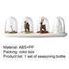 4Pcs/Set Spice Jar Cute Transparent PP Four Seasons Plant Animals Spice
