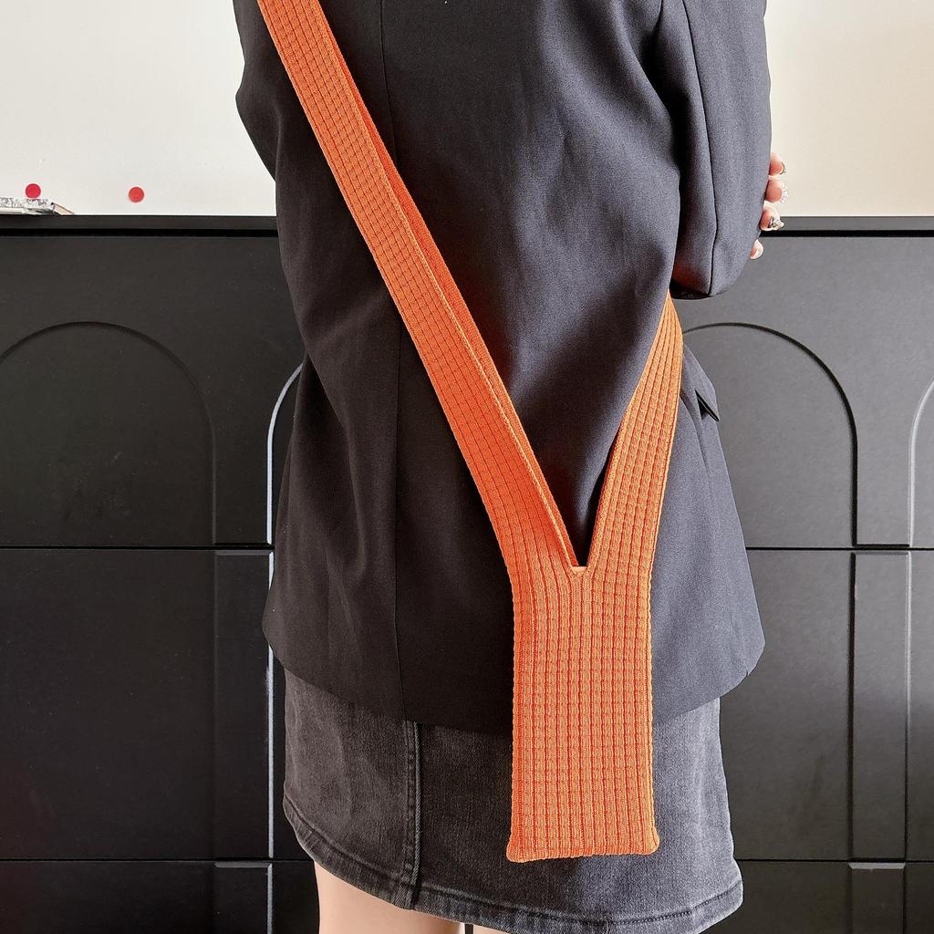Stilvolle gestrickte Crossbody-Handtasche für Mobiltelefone – Multifunktionale Aufbewahrungstasche aus gewebtem Stoff