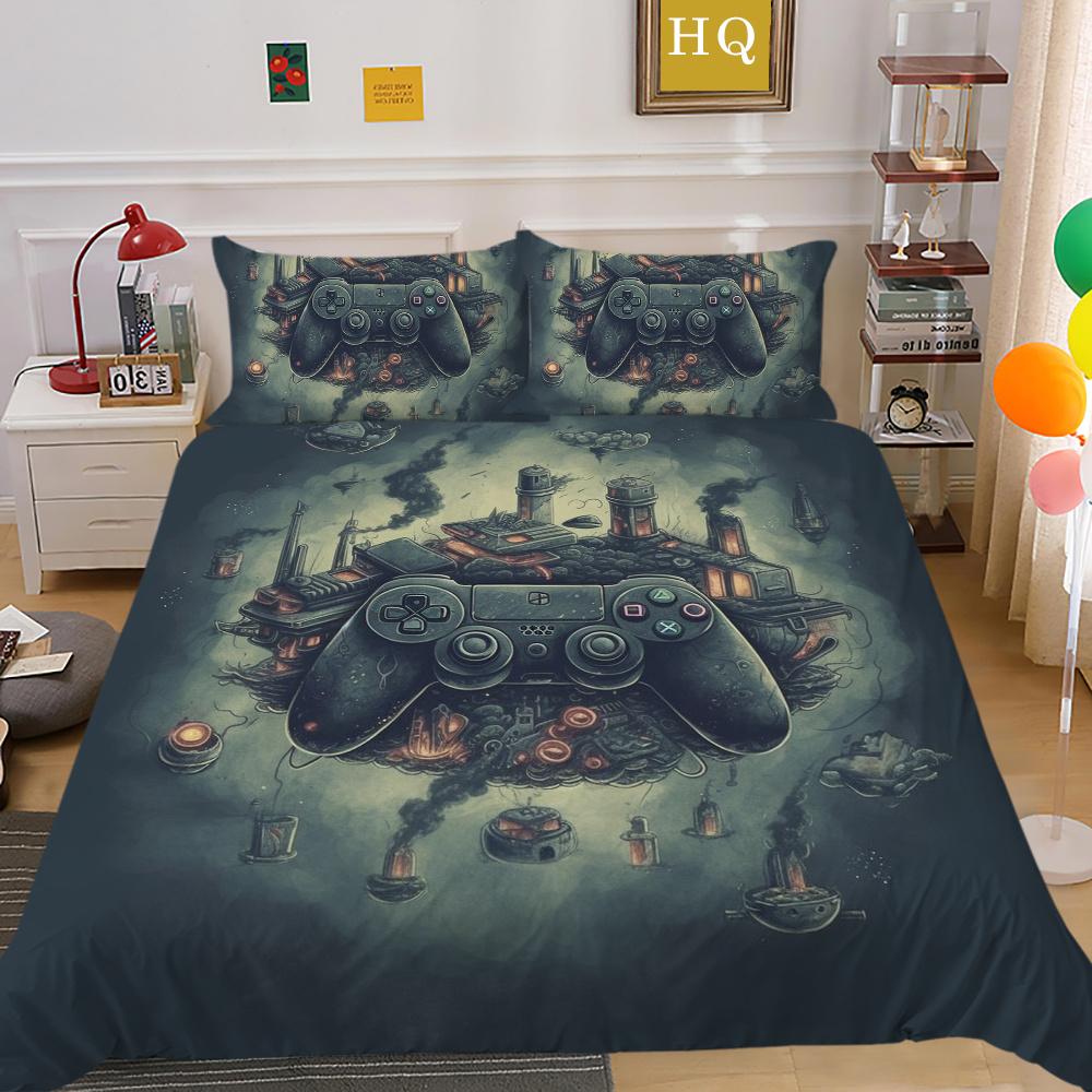 3D Game Console Printing Bedding Set Twin Size Bed Set Cover Children Fashion Design Pillowcase High Quality Bedspread