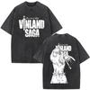 Anime Vinland Saga Unisexga Thorfinn Karlsefni Vintage Washed T Shirt Unisexs Women Casual Cotton Short Sleeve Oversized Tshirts