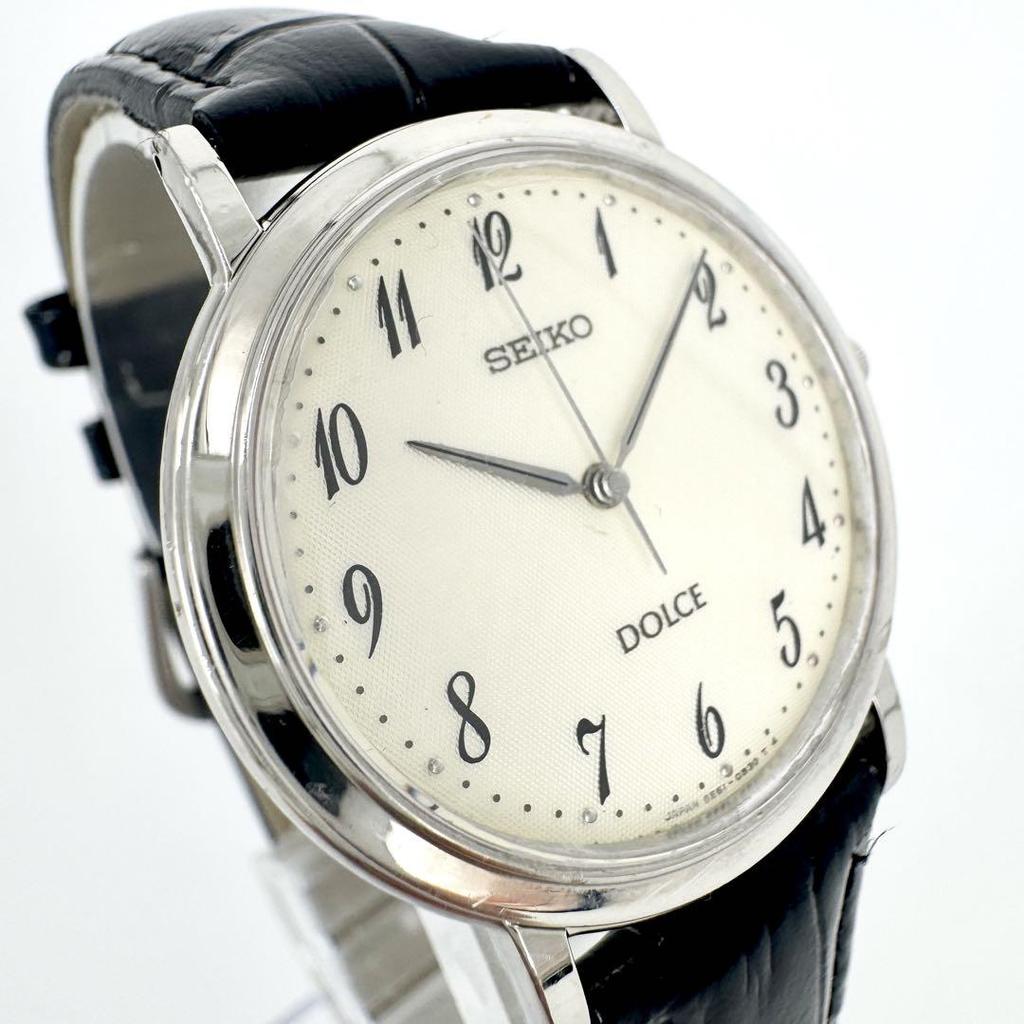 [USED] Battery SEIKO DOLCE Round Vintage White Watch