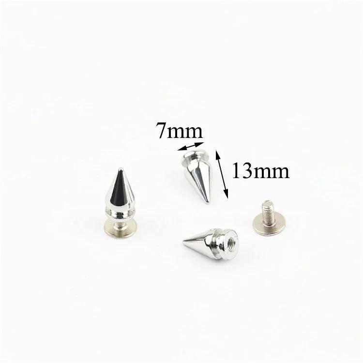 5/10/20Pcs Meetee Metal Punk Rivets Screwback Cone Studs Spikes for Leather Crafts Garment Rivet Bag Decor Nails DIY Accessories