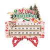 Creative Christmas Gift Wooden Countdown Calendar for Desk, Rustic Holiday Decoration with Reusable Sliding Date Marker, Living Room Fireplace