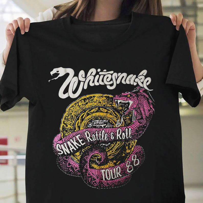 Vintage Whitesnake RATTLE ROLL TOUR 88 T-shirt for Men Women S-5XL SA002 Unisex T-Shirt XXXL