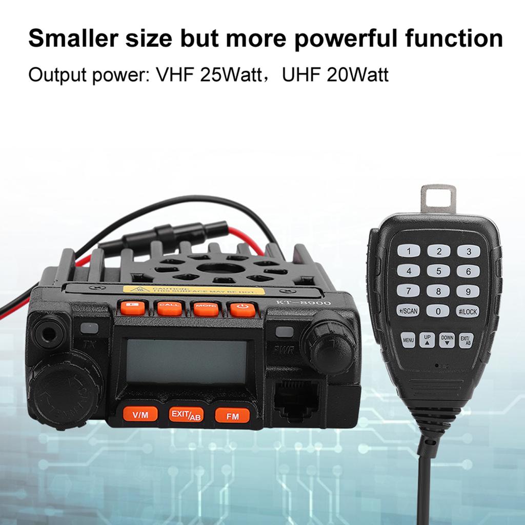 KT-8900 Aluminium Alloy Automatic Locking Four Waveband Car Radio Mini Broadcasting Station Walkie