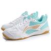 Li Ning Table Tennis Cushioning Slip Resistant Abrasion Resistant Low top Training Shoes Unisex White Blue APTP002-2
