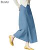Women Elegant Casual Solid Color Summer Midi Skirts
