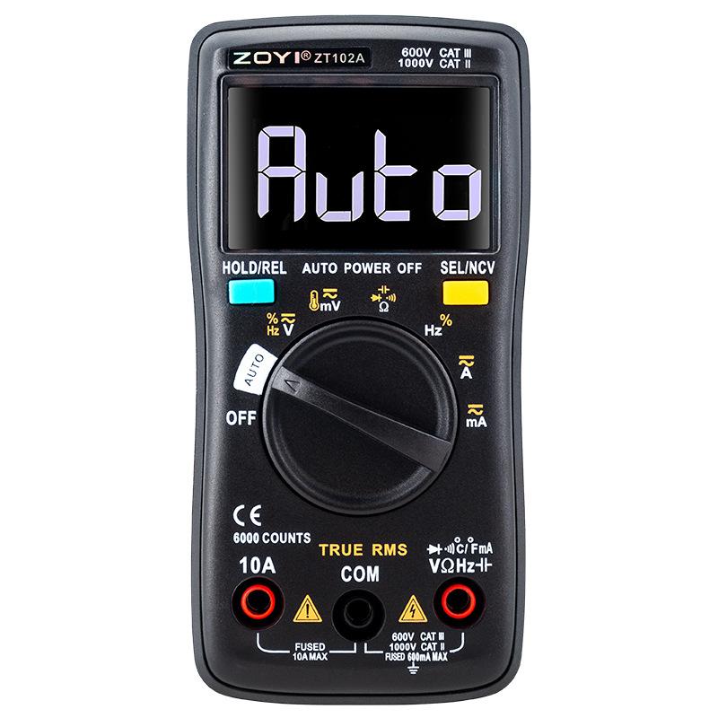 

ZOYI ZT102A полностью автоматический мультиметр, высокоточный интеллектуальный противоожоговый мультиметр для обслуживания электриков
