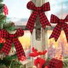 180in Red and Black Buffalo Plaid Burlap Ribbon, Christmas Ribbon Red and Black Plaid Christmas Wrapping Crafts Ribbon for Gift Wrapping Supplies
