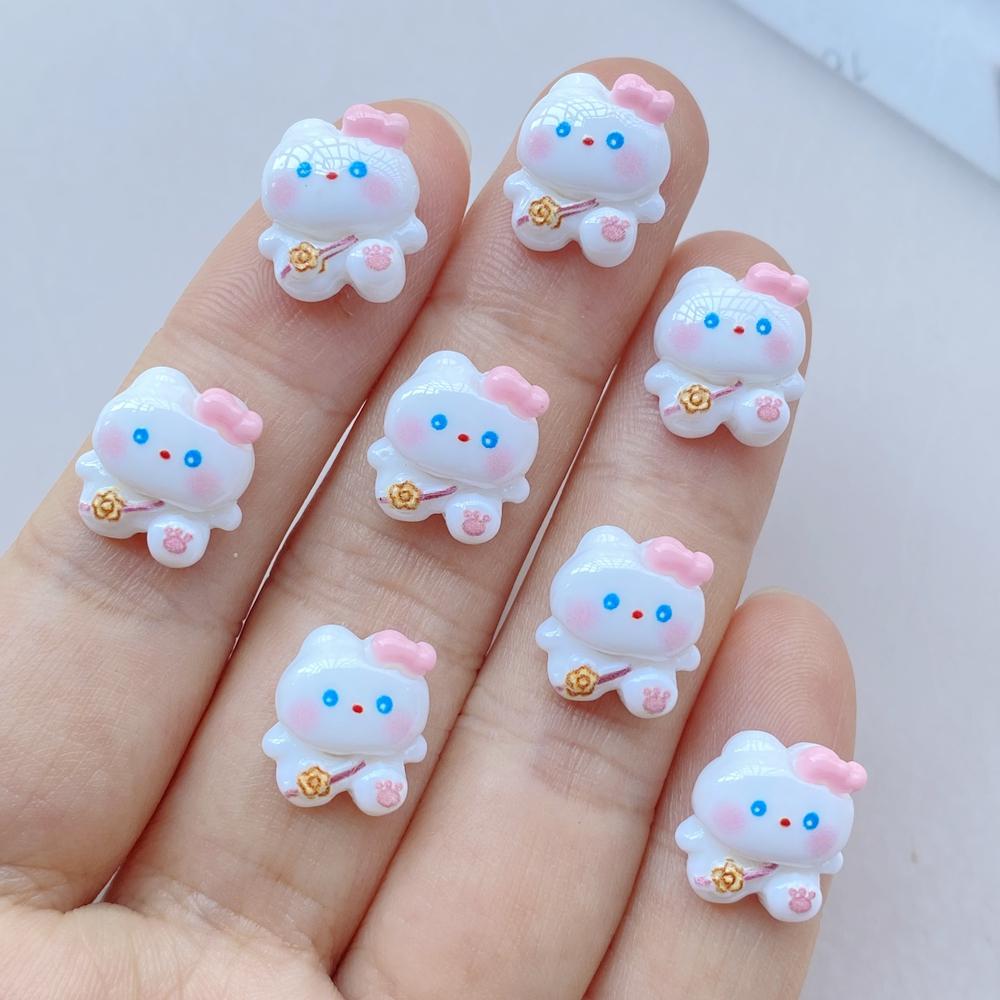 

20 Pcs Cute Mini Cat Flat Back Resin Cabochons Scrapbooking DIY Jewelry Hairpin Craft Decoration Accessorie