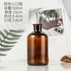 Nordic Glass Vase Home Creative Jewelry Ornaments Transparent Dried Flower Hydroponic Small Brown Bottle Vase Bedside Decoration