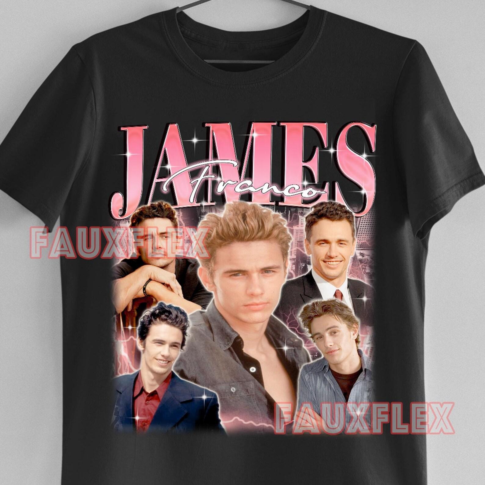 James Franco Retro Collage T-Shirt, 90s Style Fan Tee XL
